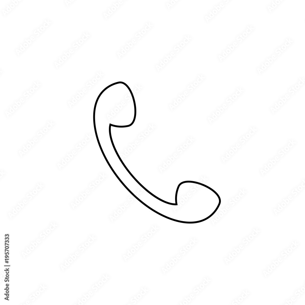 phone handset icon. call line icon phone handset icon. call line icon