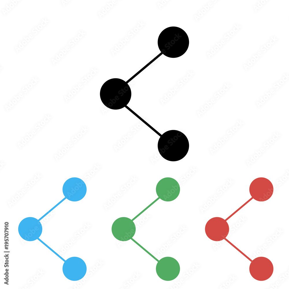 share icon red green black blue share icon red green black blue