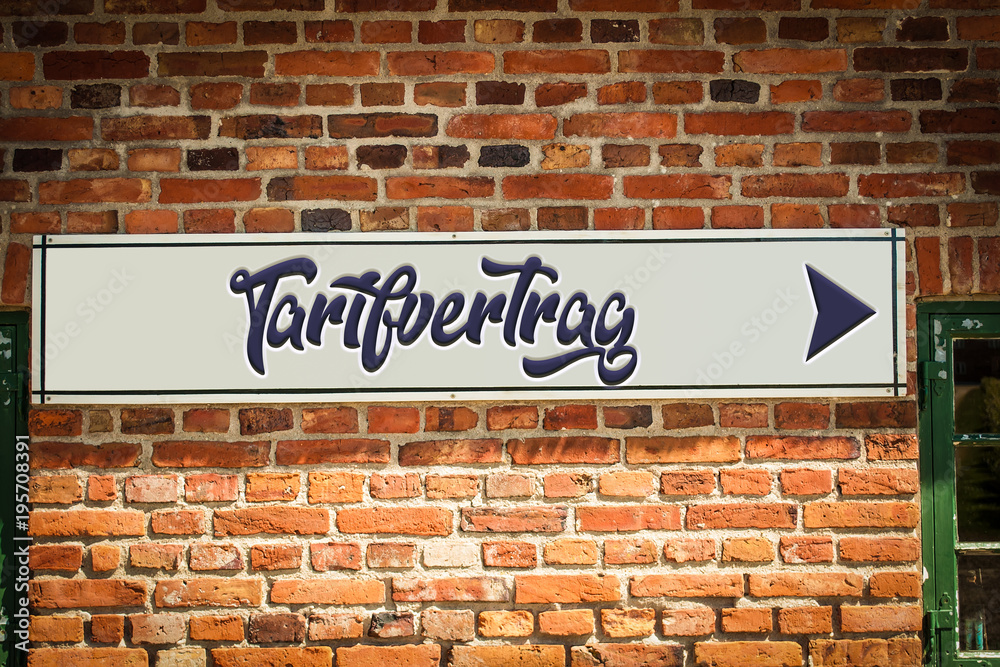 Obraz premium Schild 318 - Tarifvertrag