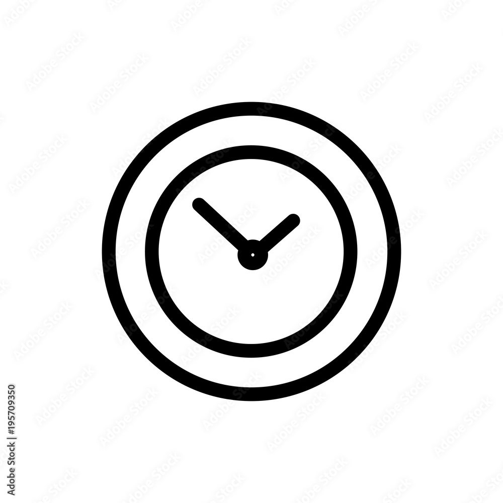 Clock icon in trendy flat style isolated on background Clock icon in trendy flat style isolated on background
