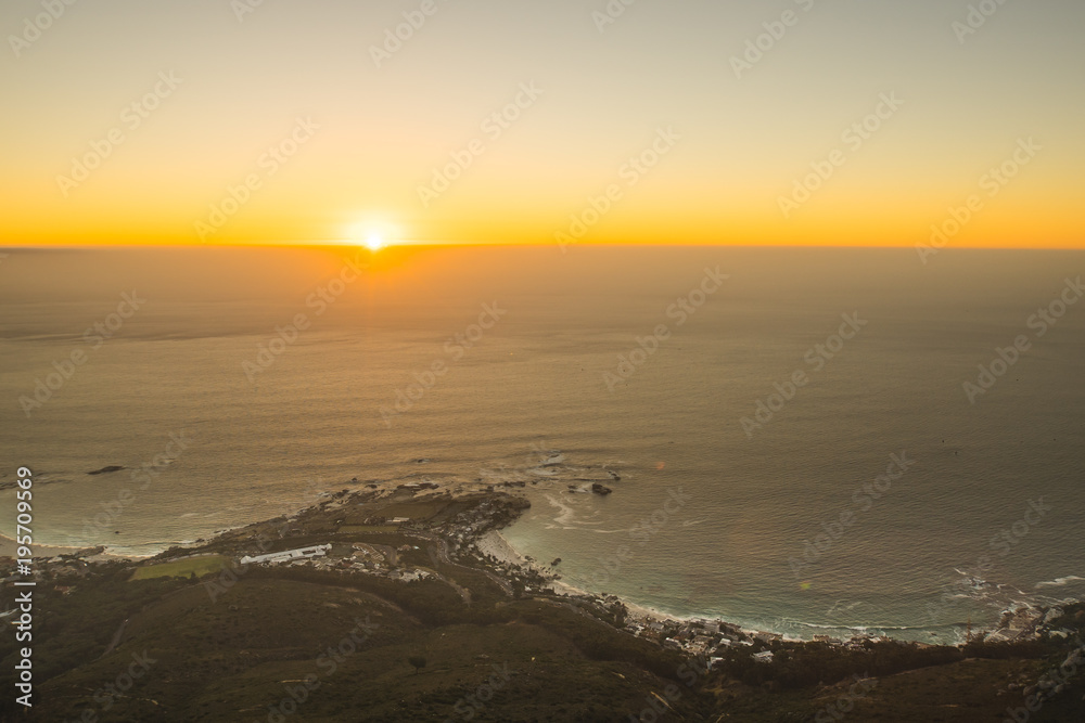 Sunset view from Lion Head, Cape Town, South Africa