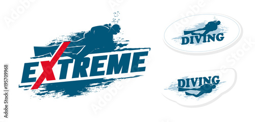  Diving. Extreme Sport. Scuba Diver