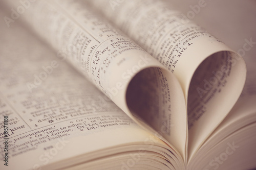 God is love concept of bible with heart