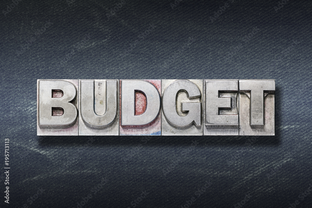 Obraz premium budget word den