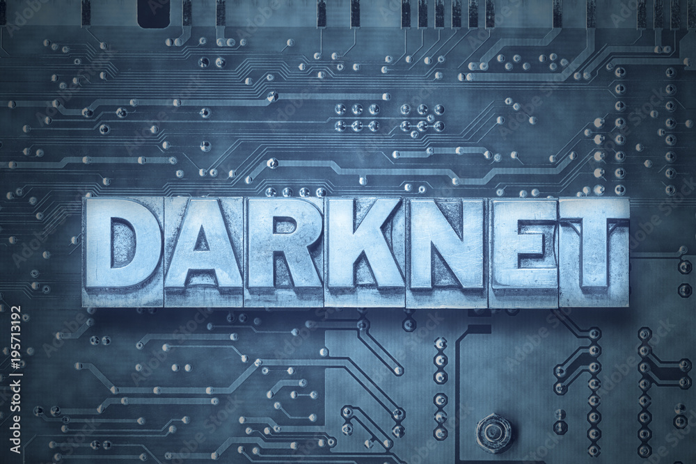Obraz premium darknet word - pc blue