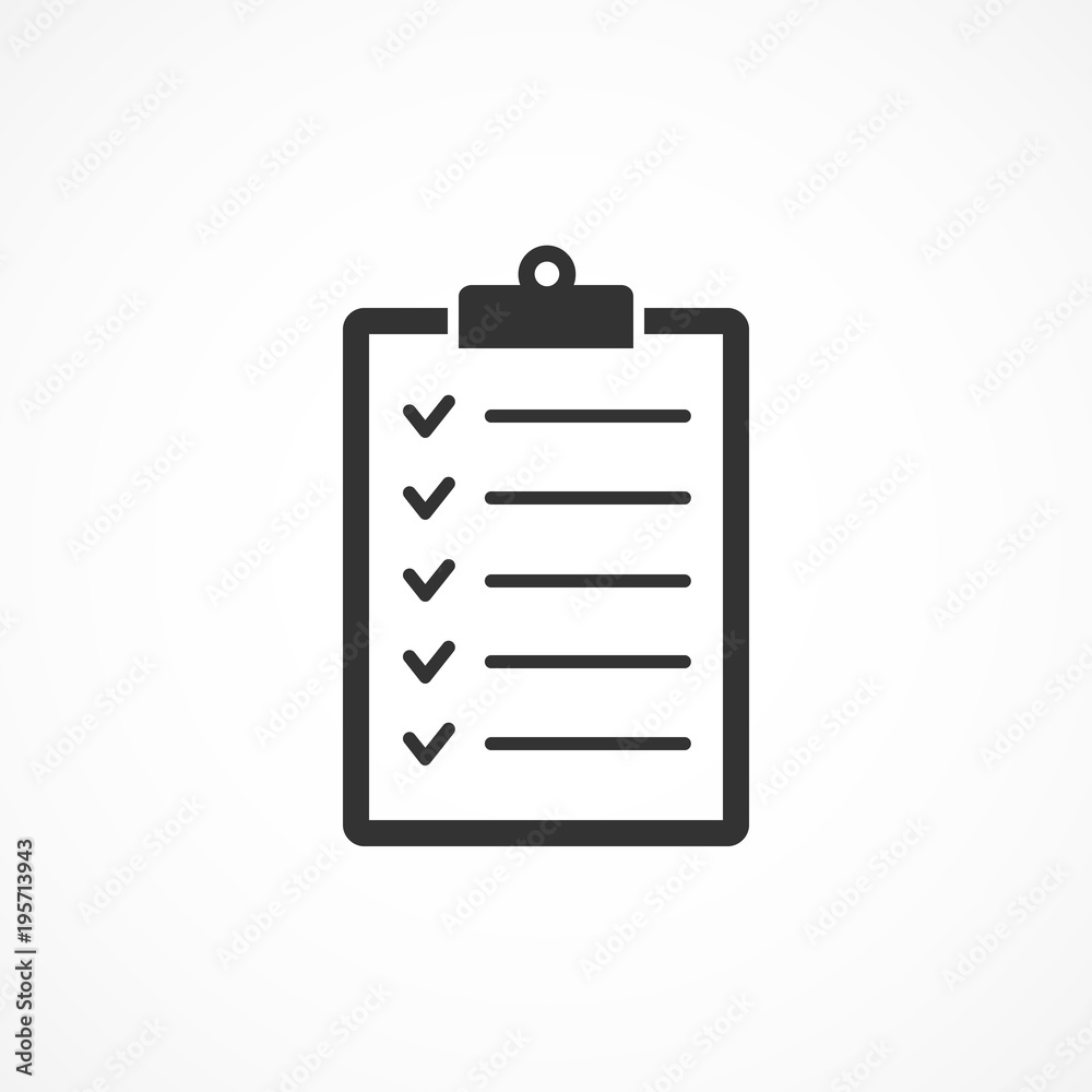 Vector image of clipboard icon. Vector image of clipboard icon.