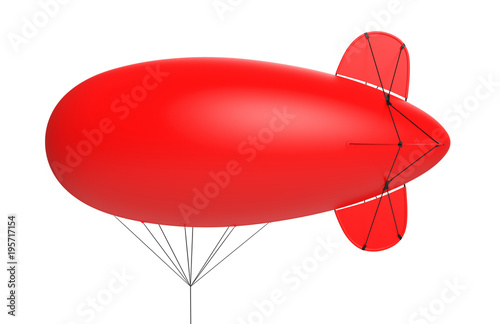 Advertising blank blimp airship,inflatable helium balloon,inflatable zeppelin. 3d render illustration.