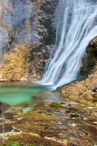wonderfall cascade in Bohinj valley