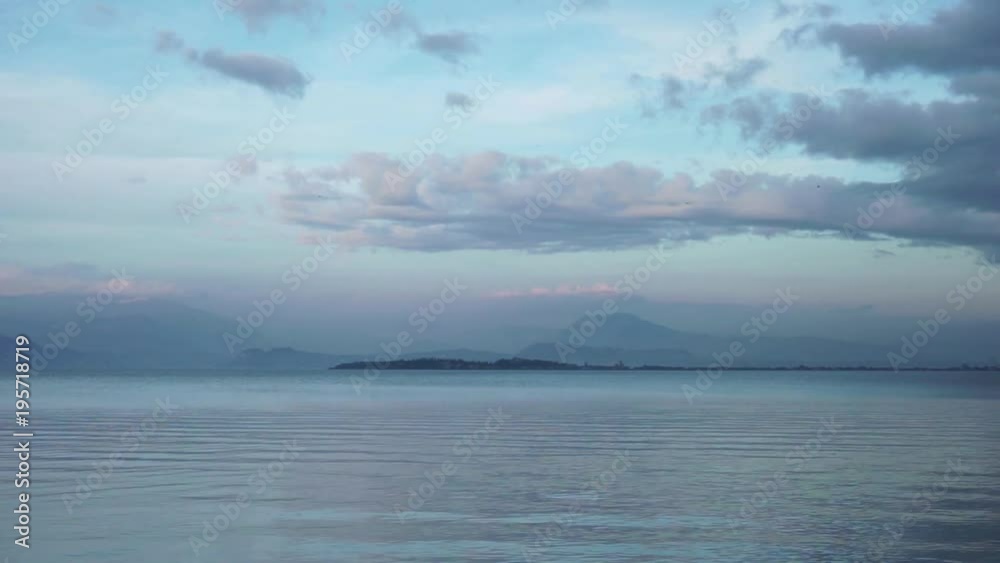 view on the Lake Garda in winter view on the Lake Garda in winter
