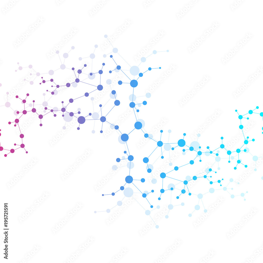 Structure molecule and communication. Dna, atom, neurons. Scientific concept for your design. Connected lines with dots. Medical, technology, chemistry, science background. illustration. Structure molecule and communication. Dna, atom, neurons. Scientific concept for your design. Connected lines with dots. Medical, technology, chemistry, science background. illustration.