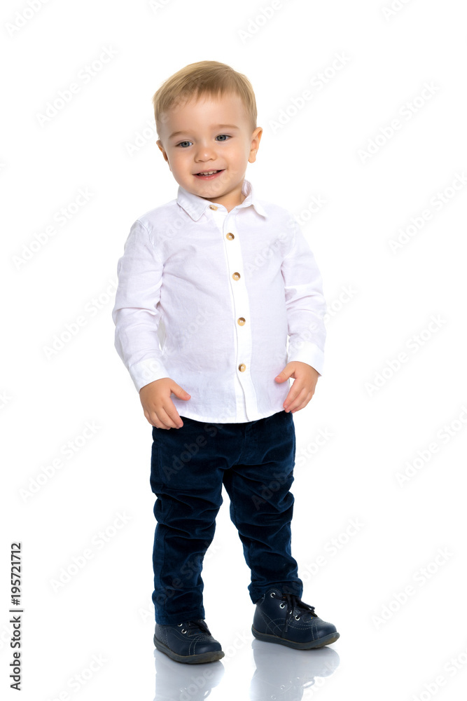 Handsome little boy in full growth Handsome little boy in full growth