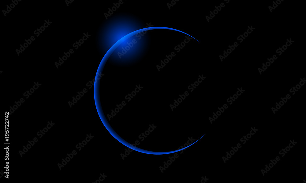 Naklejka premium niebieskie zaćmienie słońca