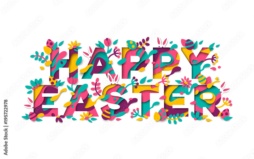 Easter greeting card typography Easter greeting card typography