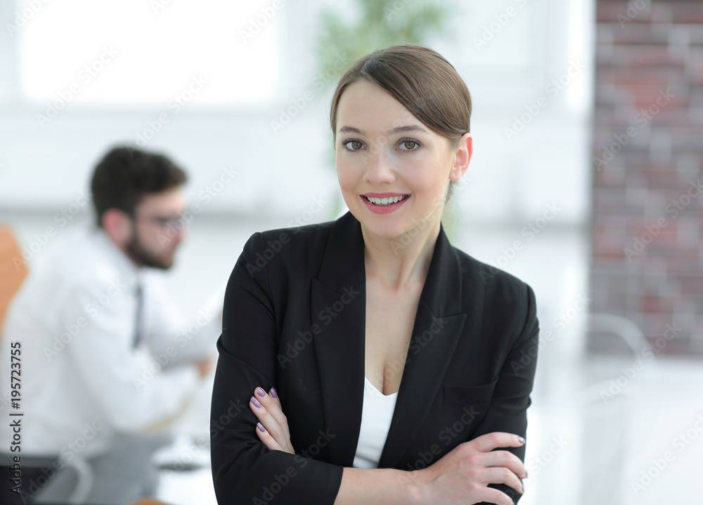 closeup.face of a successful business woman. closeup.face of a successful business woman.