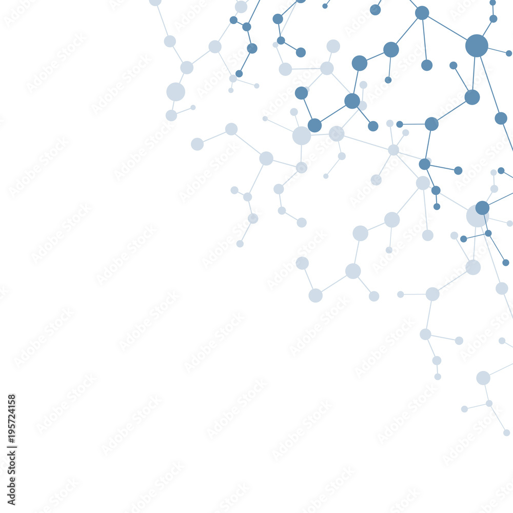 Structure molecule and communication. Dna, atom, neurons. Scientific concept for your design. Connected lines with dots. Medical, technology, chemistry, science background. illustration. Structure molecule and communication. Dna, atom, neurons. Scientific concept for your design. Connected lines with dots. Medical, technology, chemistry, science background. illustration.