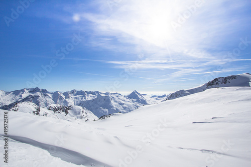 The mountain range in Saas Fee, Switzerland © robertdering