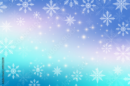 Christmas and Happy New Years background with snowflakes, illustration.