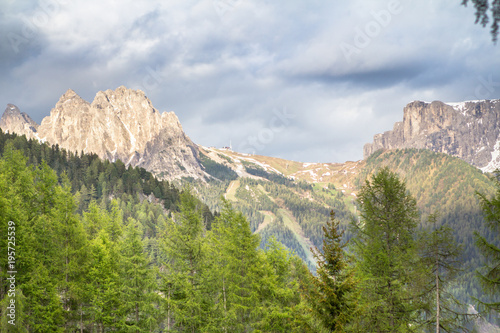 Mount Langkofel  Sassolungo  in the Dolomites of South Tyrol  Italy