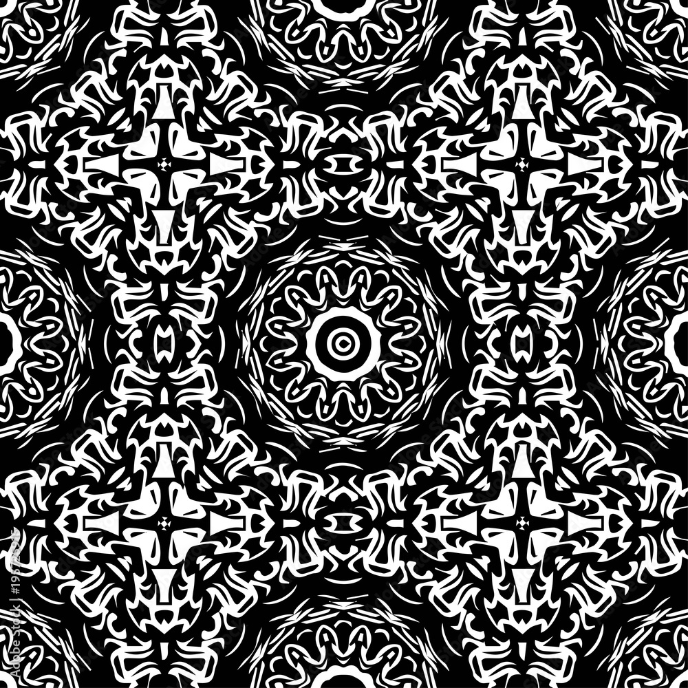 Seamless lace floral background. Texture for wallpaper, invitation. Vector illustration. - Illustration Decor, Textile, Tile, Russia, Abstract