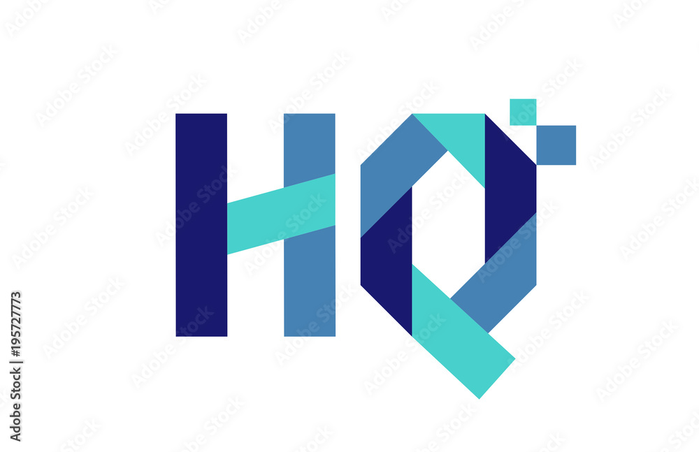 HQ Digital Ribbon Letter Logo 