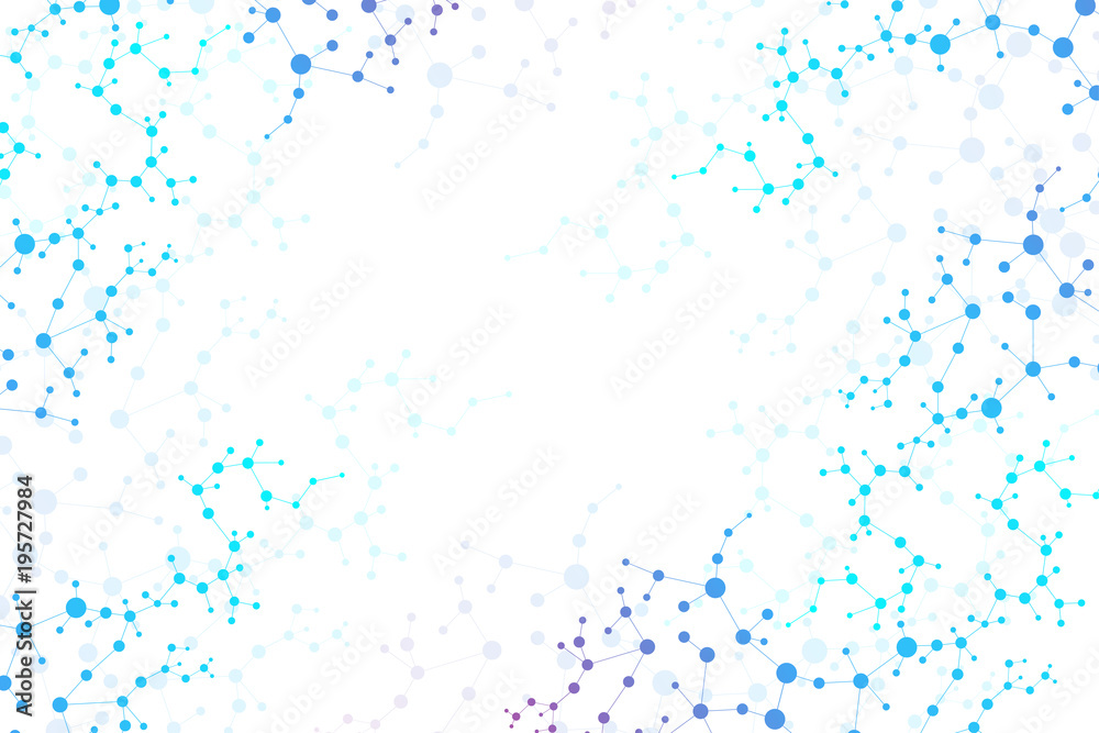 Structure molecule and communication. Dna, atom, neurons. Scientific concept for your design. Connected lines with dots. Medical, technology, chemistry, science background. illustration. Structure molecule and communication. Dna, atom, neurons. Scientific concept for your design. Connected lines with dots. Medical, technology, chemistry, science background. illustration.