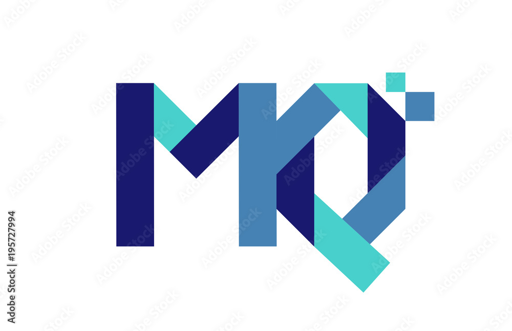 MQ Digital Ribbon Letter Logo MQ Digital Ribbon Letter Logo