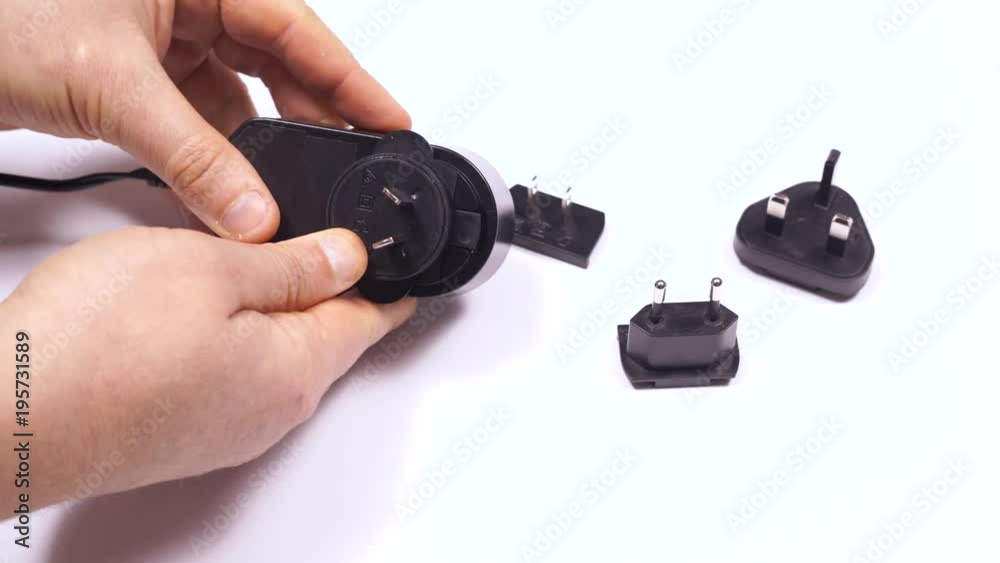 Stockvideon Types of electrical outlets and plugs from around the world