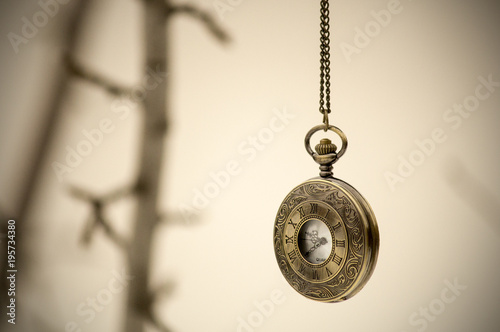 Vintage watch on a chain. Pocket watch