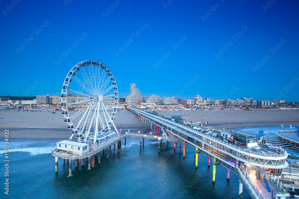 Scheveningen resort on evening