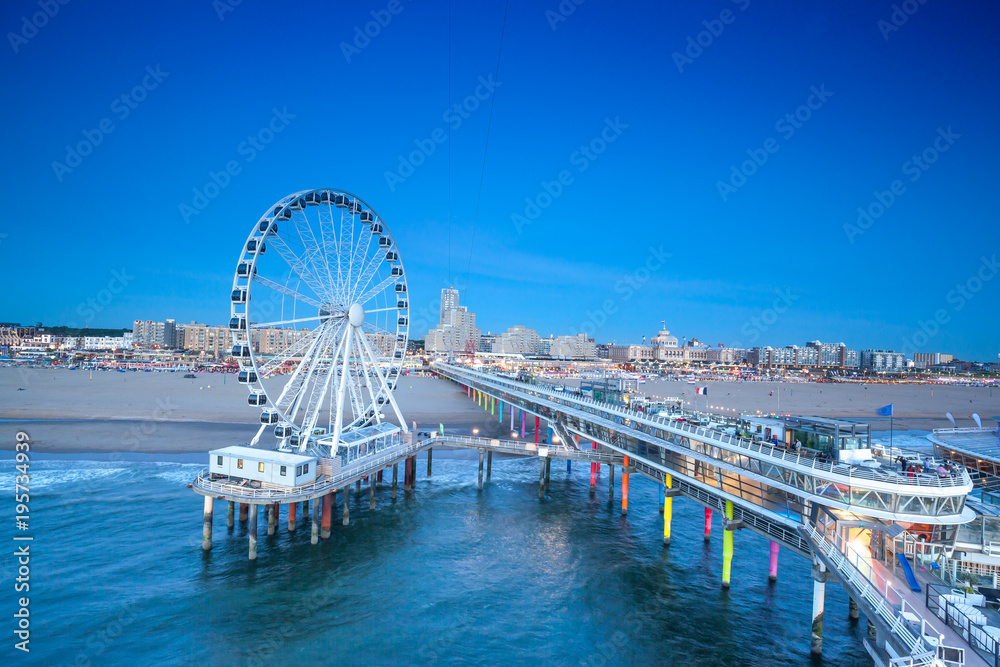 Scheveningen resort on evening