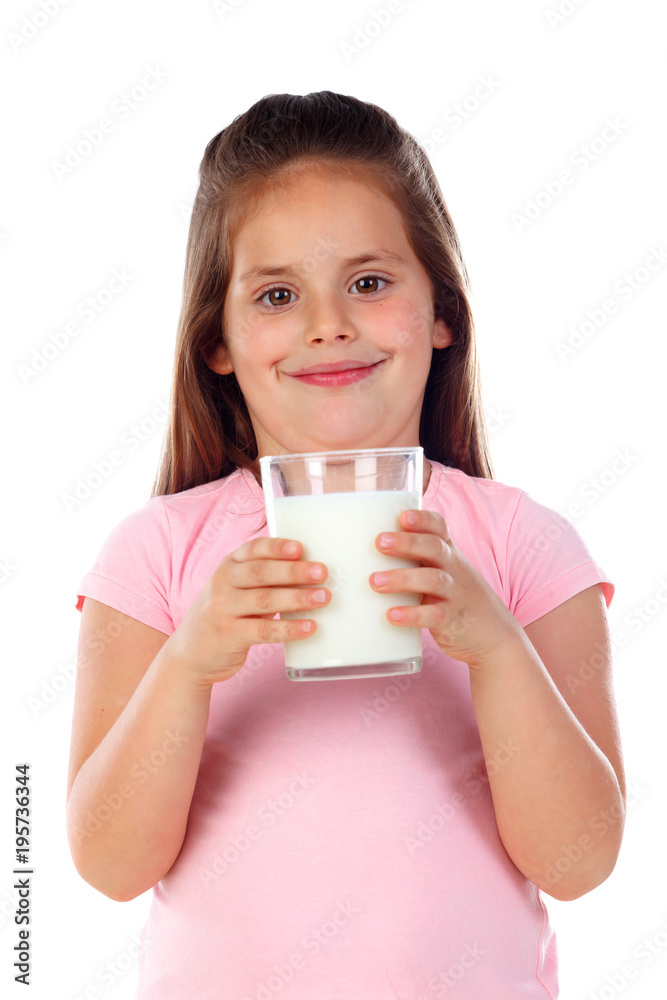 Adorable child drinking milk Adorable child drinking milk