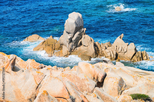 Rocks at Capo Testa in Mediterranean sea Santa Teresa Gallura photo