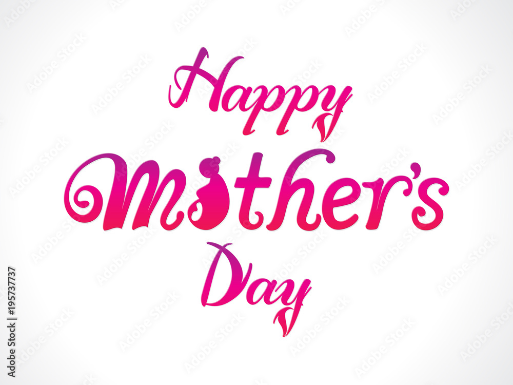 abstract artistic mother day text