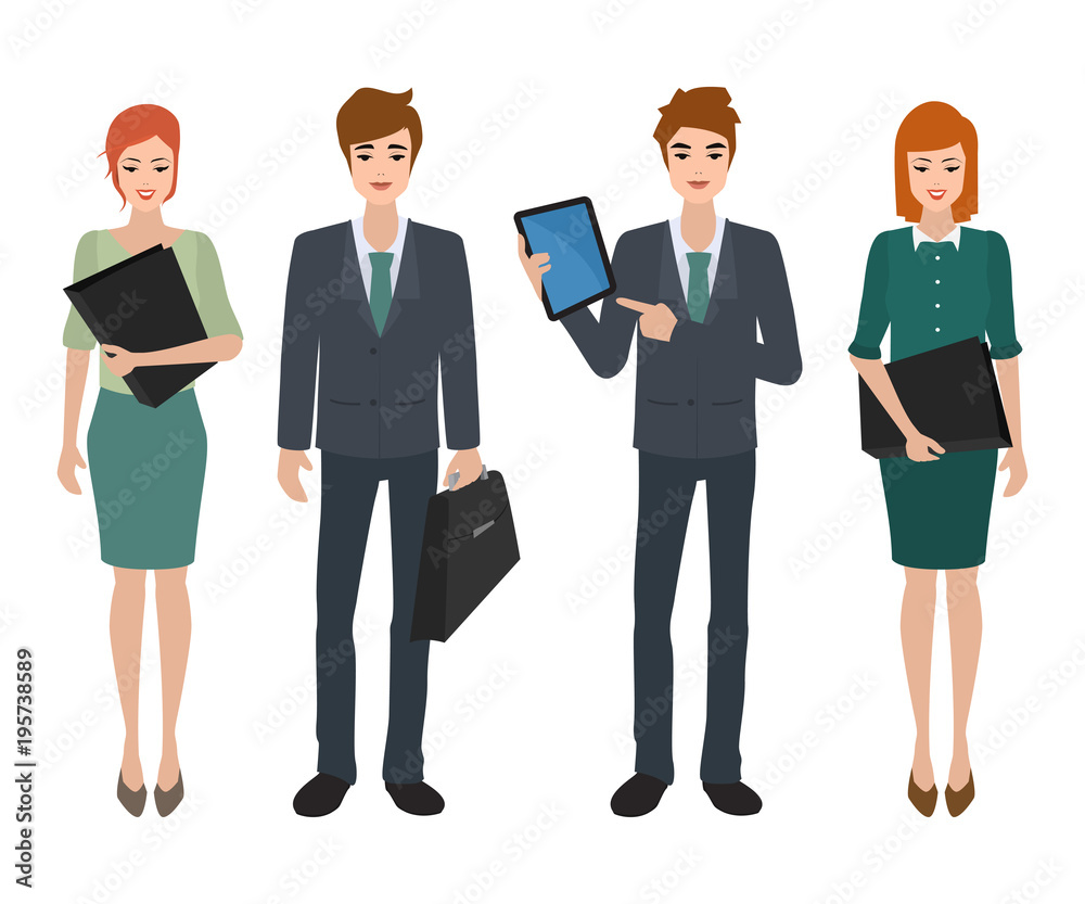 Business people teamwork concept. Illustration vector of flat design. Business people teamwork concept. Illustration vector of flat design.