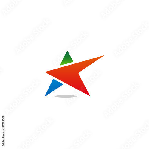 Abstract star logo and icon design template