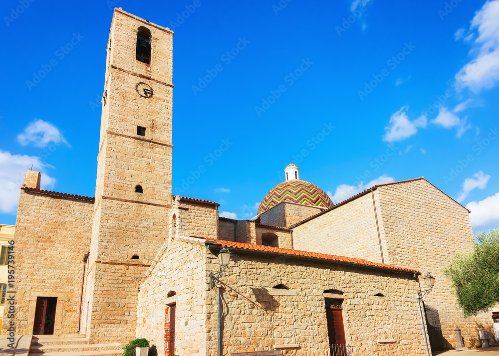 Church of San Paolo Apostolo with bell tower Olbia Sardinia