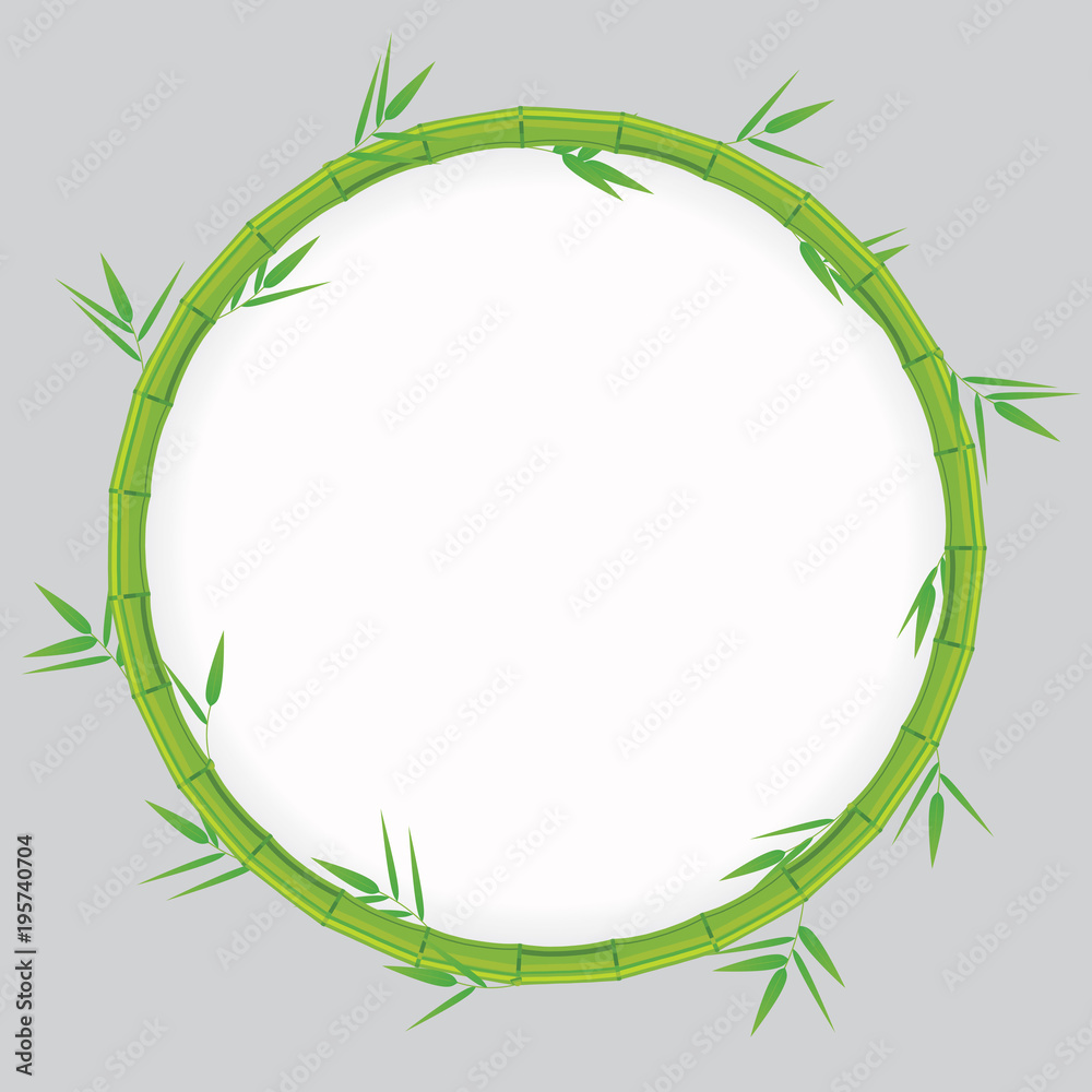 Fototapeta premium Green bamboo background. Vector illustration