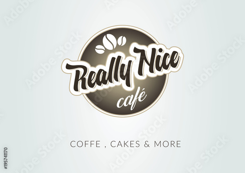 Cafe business restaurant logo coffee grains