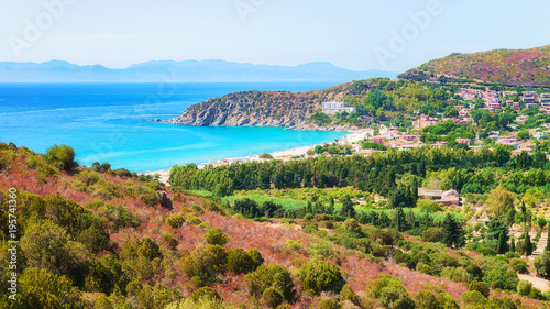 Coast of Villasimius at Mediterrenian sea in Cagliari South Sardinia