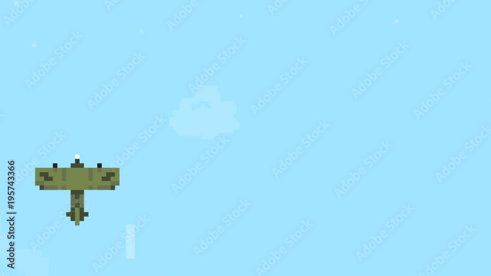 Retro Pixel Art Airplane Arcade Machine Video Game Animation Concept. Plane Colects Objects in Blue Sky. Cartoon 4K Motion Design Footage. Retro Pixel Art Airplane Arcade Machine Video Game Animation Concept. Plane Colects Objects in Blue Sky. Cartoon 4K Motion Design Footage.