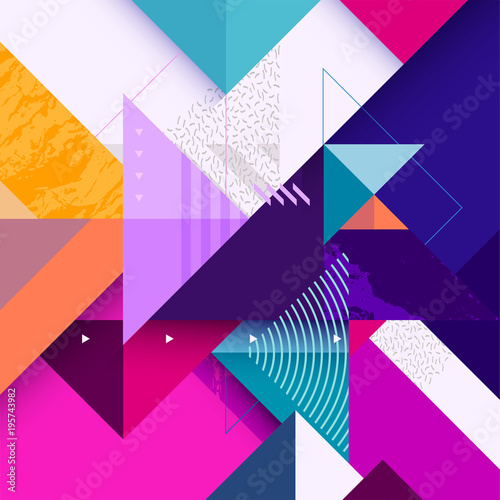 Abstract colorful geometric composition