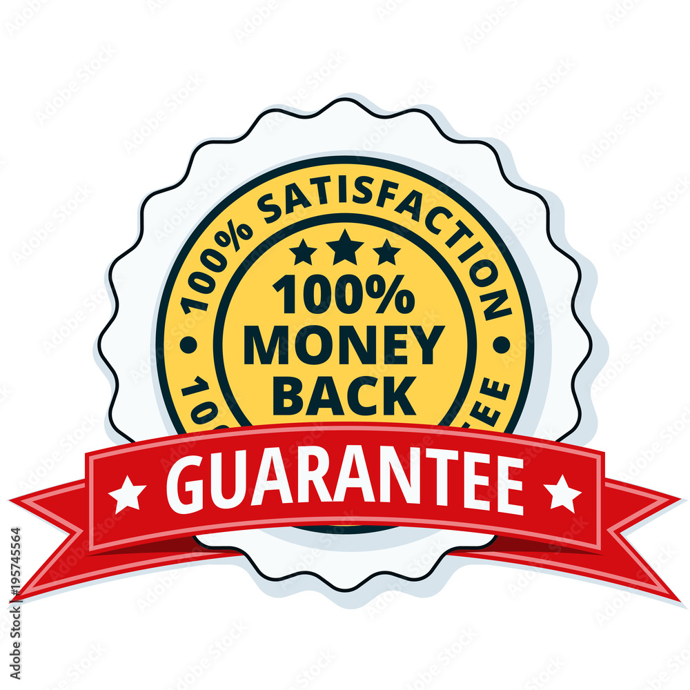 100% Money Back Guarantee illustration 100% Money Back Guarantee illustration