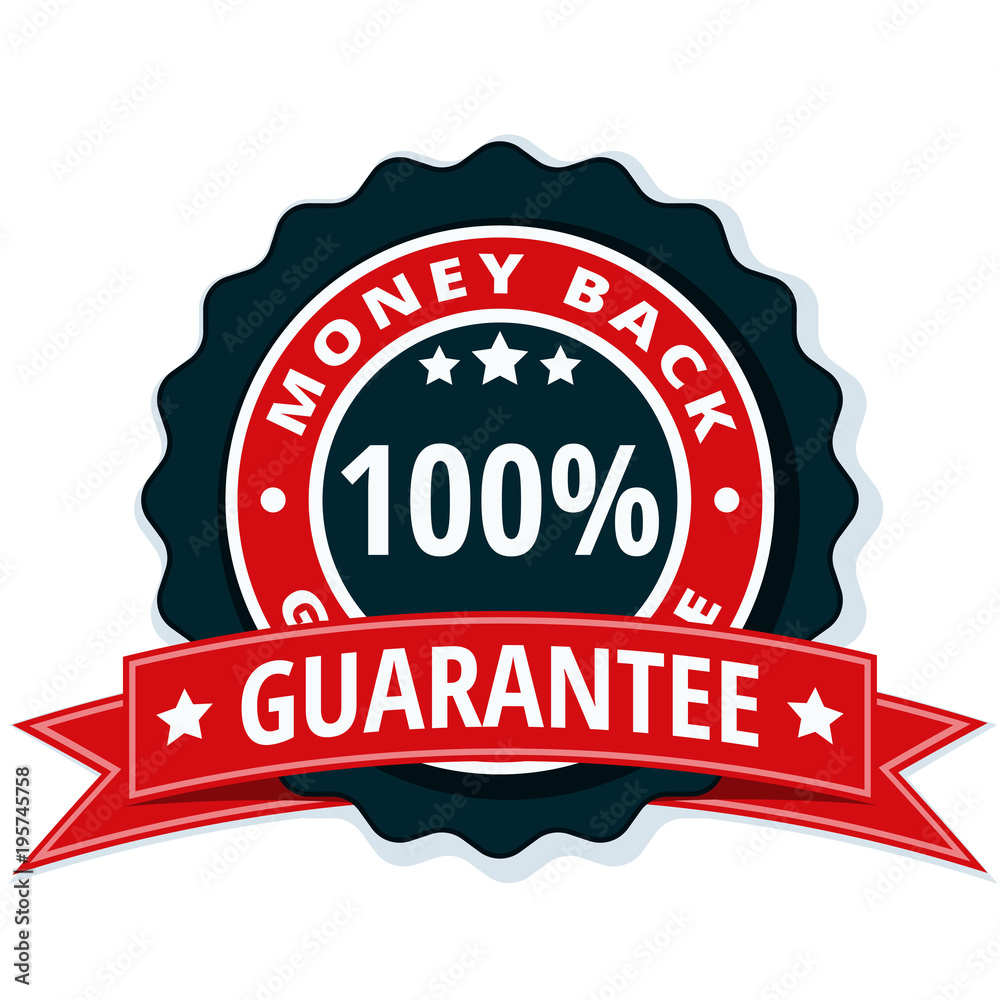 100% Money Back Guarantee illustration 100% Money Back Guarantee illustration