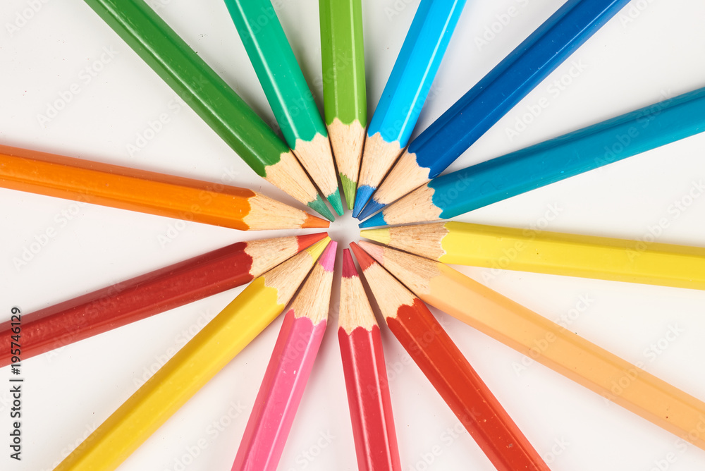 Multicolored pencils Multicolored pencils