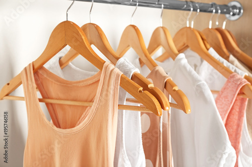 Hangers with different clot...