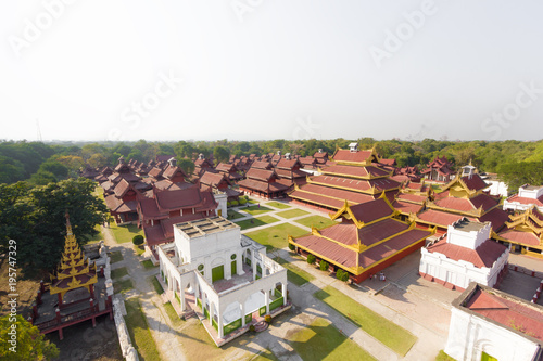 Feb 18,2018 : Mandalay Palace as seen from the watchtower, Mandalay, Myanmar