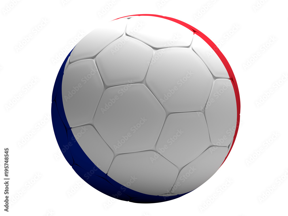 France french soccer football ball 3D Rendering