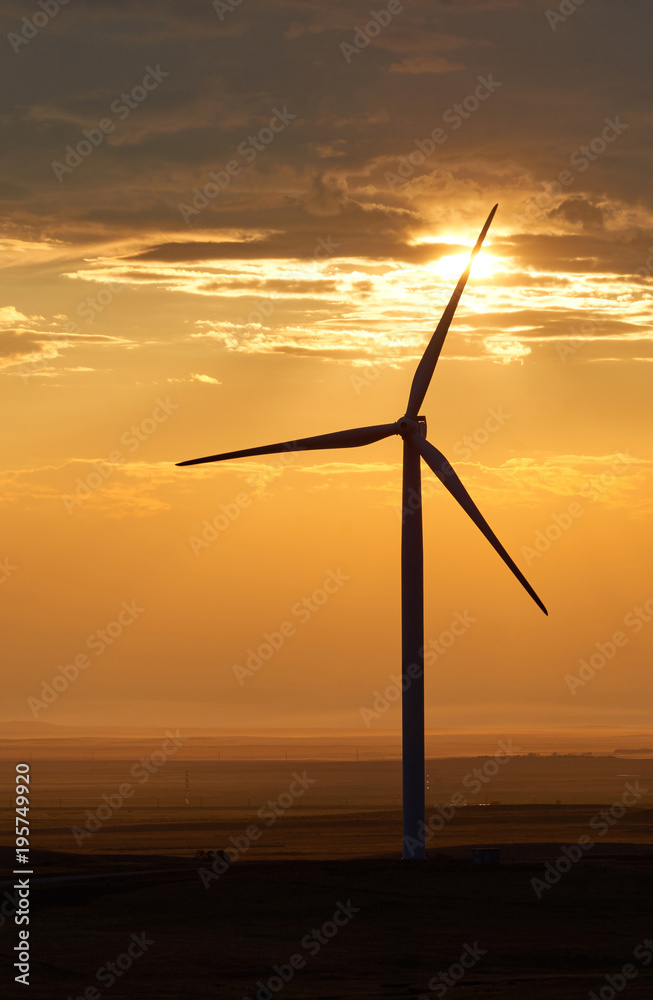 Wind power stations. Wind power is the use of air flow through wind turbines to mechanically power generators for electric power. 