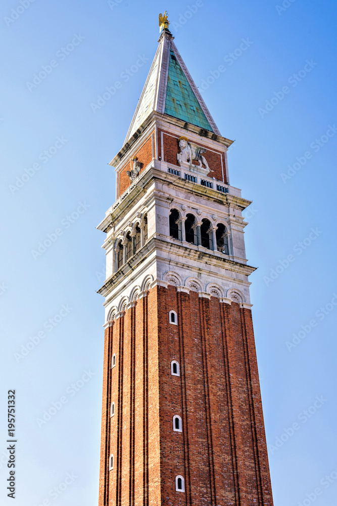 Daylight view to Saint Mark's Campanile bell tower