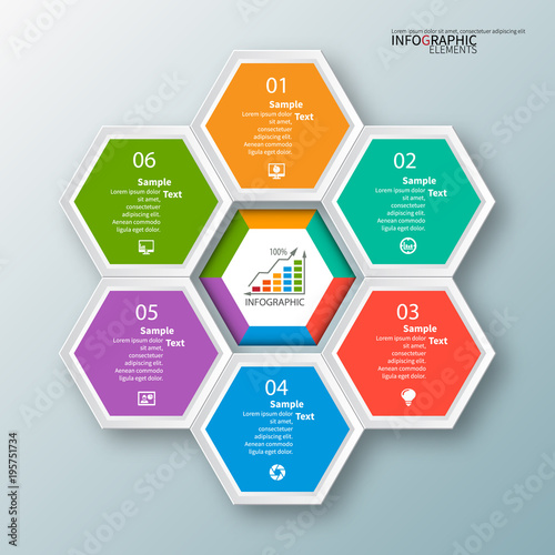 Abstract 3D Paper Infographics